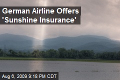 German Airline Offers 'Sunshine Insurance'