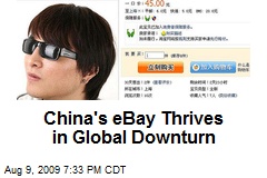 China's eBay Thrives in Global Downturn