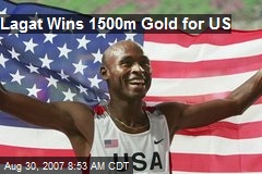 Lagat Wins 1500m Gold for US