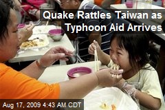 Quake Rattles Taiwan as Typhoon Aid Arrives
