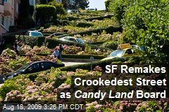 SF Remakes Crookedest Street as Candy Land Board