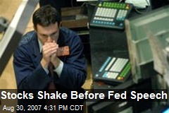 Stocks Shake Before Fed Speech
