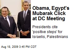Obama, Egypt's Mubarak Click at DC Meeting