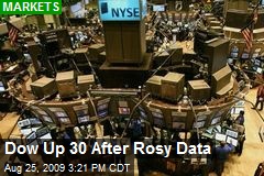 Dow Up 30 After Rosy Data