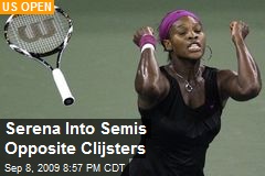 Serena Into Semis Opposite Clijsters