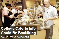 College Calorie Info Could Be Backfiring