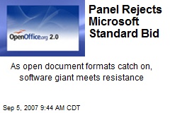 Panel Rejects Microsoft Standard Bid