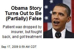 Obama Story Turns Out to Be (Partially) False