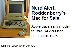 Nerd Alert: Roddenberry's Mac for Sale