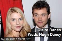 Claire Danes Weds Hugh Dancy