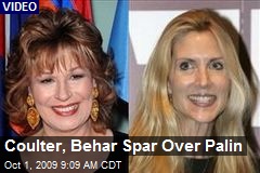 Coulter, Behar Spar Over Palin