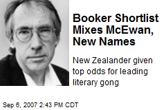 Booker Shortlist Mixes McEwan, New Names