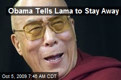 Obama Tells Lama to Stay Away