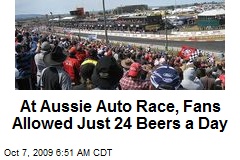 At Aussie Auto Race, Fans Allowed Just 24 Beers a Day