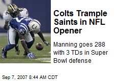 Colts Trample Saints in NFL Opener