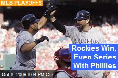 Rockies Win, Even Series With Phillies
