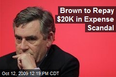 Brown to Repay $20K in Expense Scandal