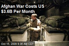 Afghan War Costs US $3.6B Per Month