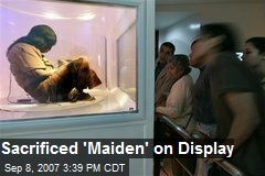 Sacrificed 'Maiden' on Display