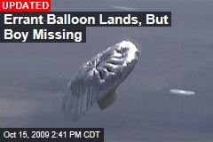 Errant Balloon Lands, But Boy Missing