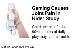 Gaming Causes Joint Pain in Kids: Study