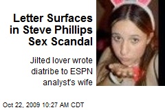 Letter Surfaces in Steve Phillips Sex Scandal