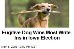 Fugitive Dog Wins Most Write-Ins in Iowa Election
