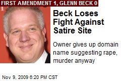 Beck Loses Fight Against Satire Site