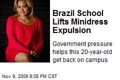 Brazil School Lifts Minidress Expulsion