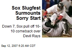 Sox Slugfest Surmounts Sorry Start