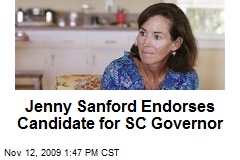 Jenny Sanford Endorses Candidate for SC Governor