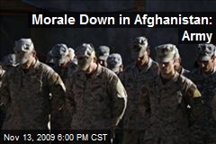 Morale Down in Afghanistan: Army