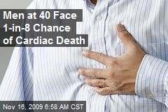 Men at 40 Face 1-in-8 Chance of Cardiac Death