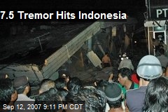 7.5 Tremor Hits Indonesia