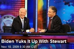 Biden Yuks It Up With Stewart