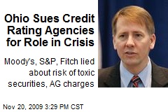 Ohio Sues Credit Rating Agencies for Role in Crisis