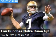 Fan Punches Notre Dame QB