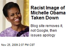 Racist Image of Michelle Obama Taken Down