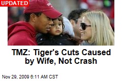 TMZ: Tiger's Cuts Caused by Wife, Not Crash
