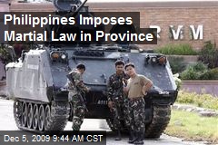 Philippines Imposes Martial Law in Province