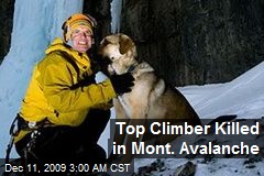 Top Climber Killed in Mont. Avalanche