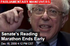 Senate's Reading Marathon Ends Early