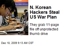 N. Korean Hackers Steal US War Plan