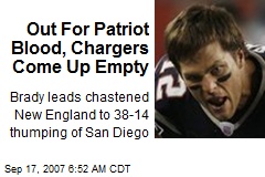 Out For Patriot Blood, Chargers Come Up Empty