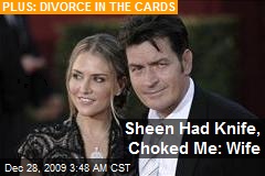 Sheen Had Knife, Choked Me: Wife