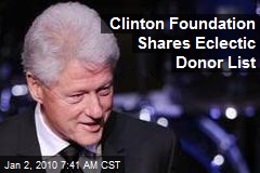 Clinton Foundation Shares Eclectic Donor List