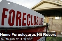 Home Foreclosures Hit Record