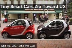 Tiny Smart Cars Zip Toward US