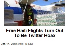 Free Haiti Flights Turn Out To Be Twitter Hoax