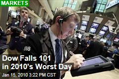 Dow Falls 101 in 2010's Worst Day